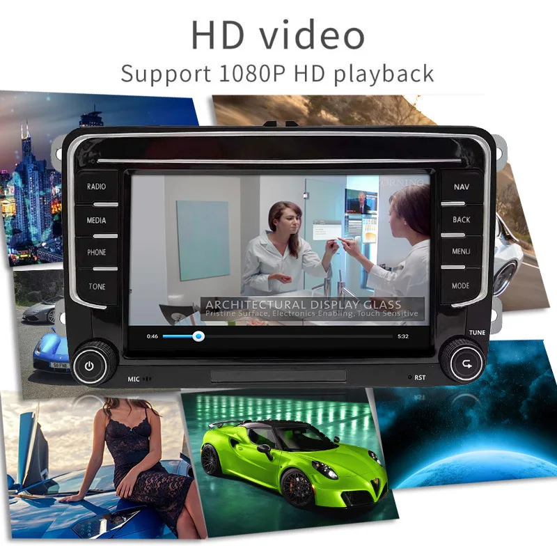 In Stock RNS 510 Car Radio RCD360 PRO NONAME Android Auto Carplay For VW Golf 5 6 Jetta MK5 MK6 Tiguan CC Polo Passat