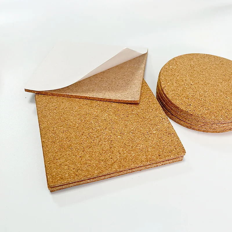 Customized cork pads with self-adhesive backing cork suitable for cork coasters, suitable for any material coaster