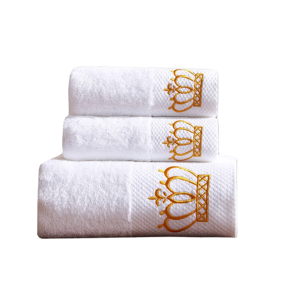 Spa Bath Terry Thick Jacquard White Towel