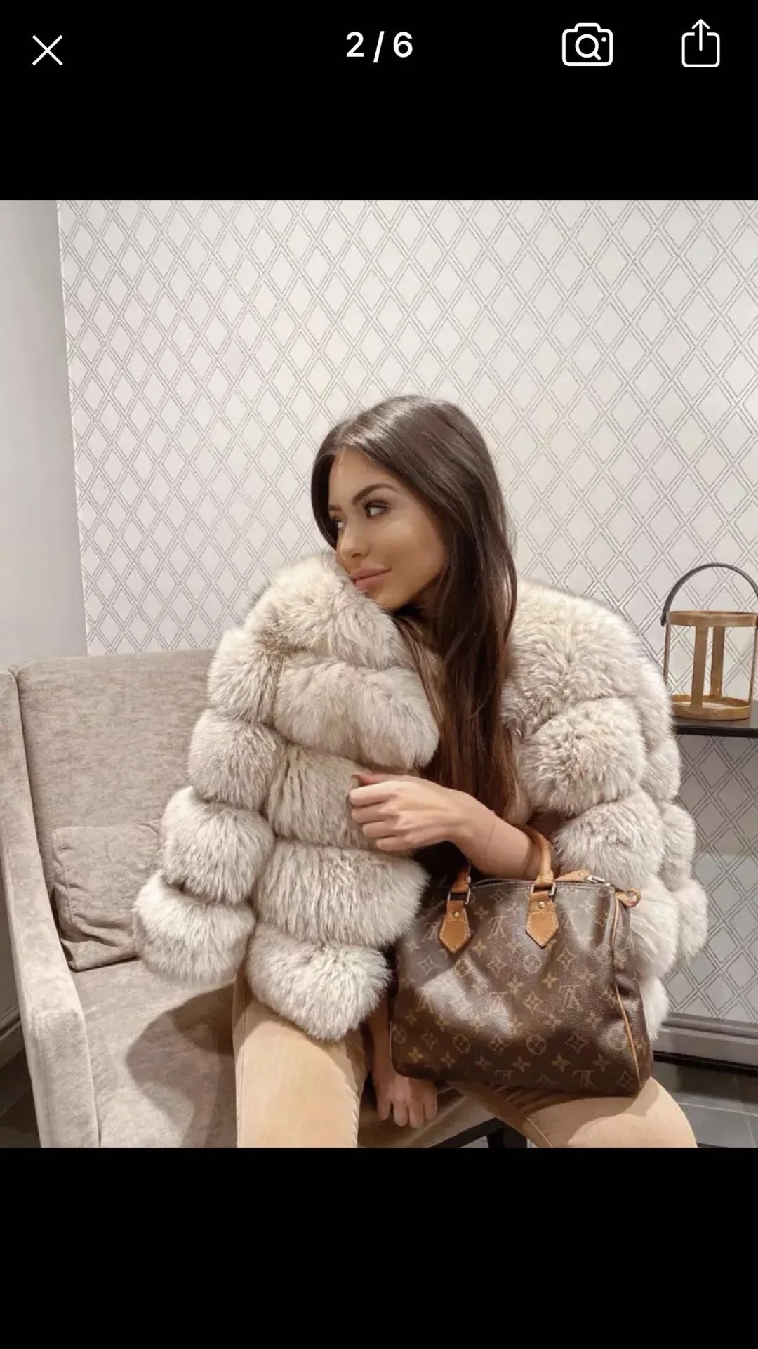 2020customized Women Winter Genuine Real Fox Fur Coat Five Rows Warm Outwear with Collar Clothing Casual OEM Shell