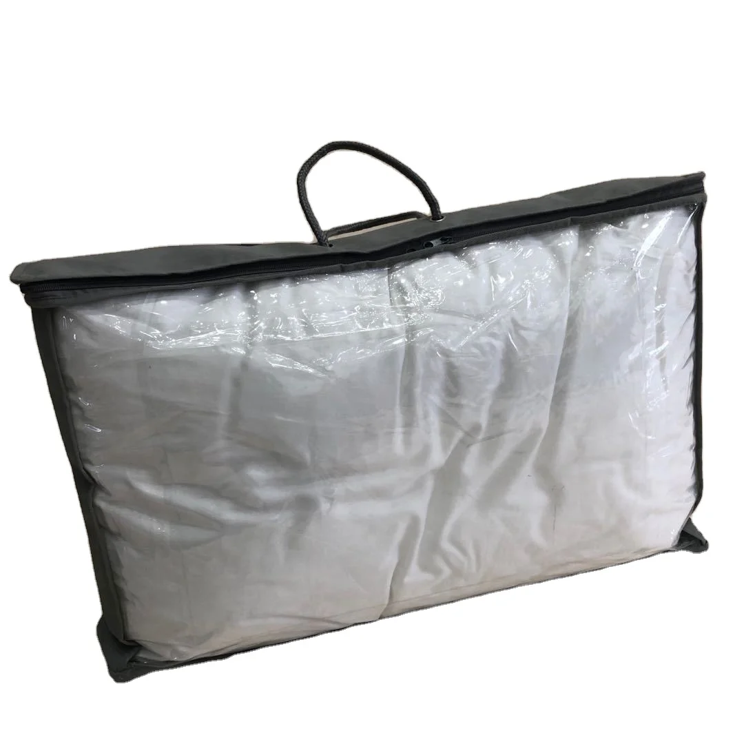 Eco Friendly PVC Clear Pillow Bags for Bedding Packaging with Zipper