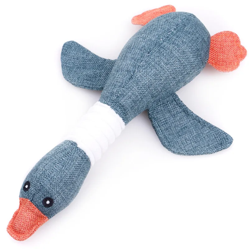 Pet Accessories Wild Goose Plush Animals Bite Toy Squeaky Dog Plush Toy