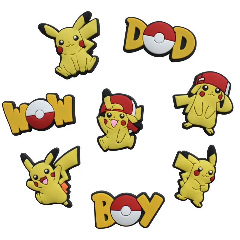 hot selling anime Pikachu New shoe charms high quality shoes decoration charms for cartoon clog charms