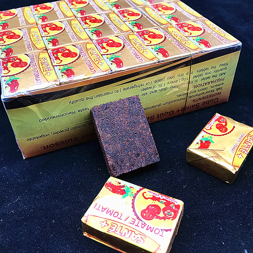 Chinese Factory Pondu Flavor Seasoning 4G 10G Chicken Bouillon Cube Tomato Soup Powder For African Halal Muslim Cook