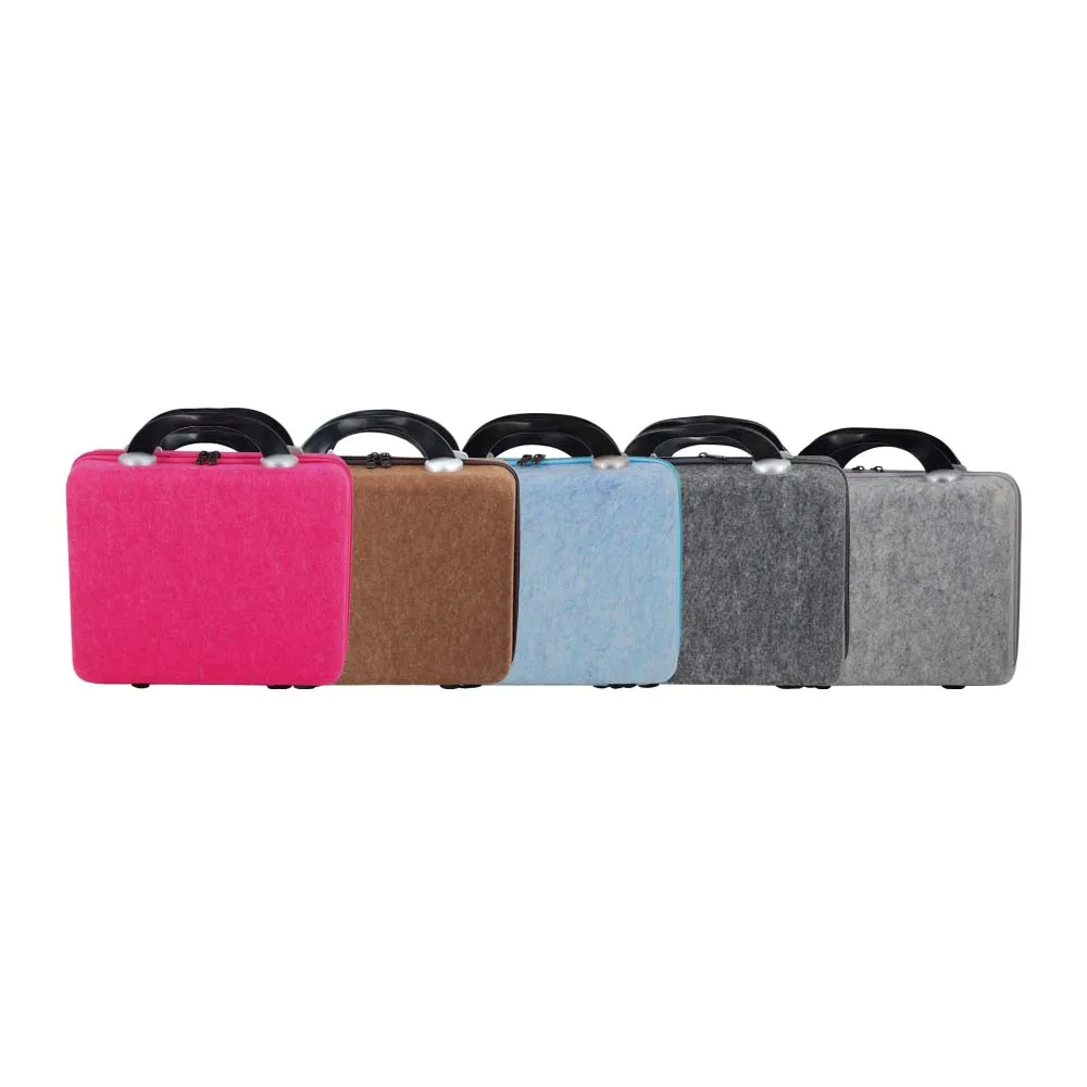 New Arrival Durable Portable Felt Suitcase Bin Clothes Toy Book Storage Basket Organizer Bag with Rubber Handle for Home Travel