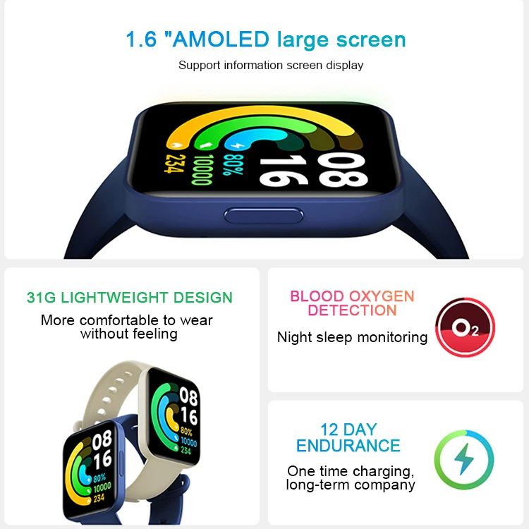 Redmi 2 Lite T Rex Pro Ls05 Mi Band 7 22mm Silicone Sport Black Xiaomi Smart Watch