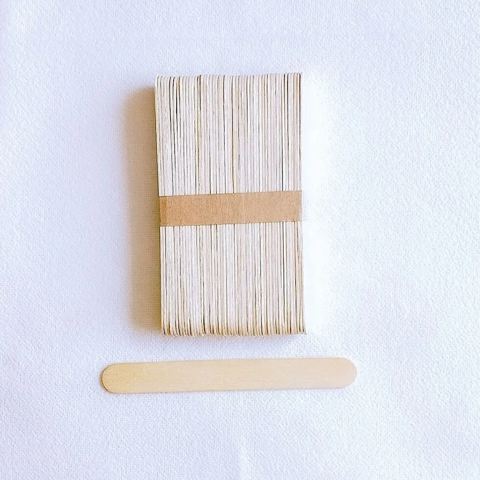 
Biodegradable and disposable wooden waxing spatula for body hair removal 100pcs/bag 