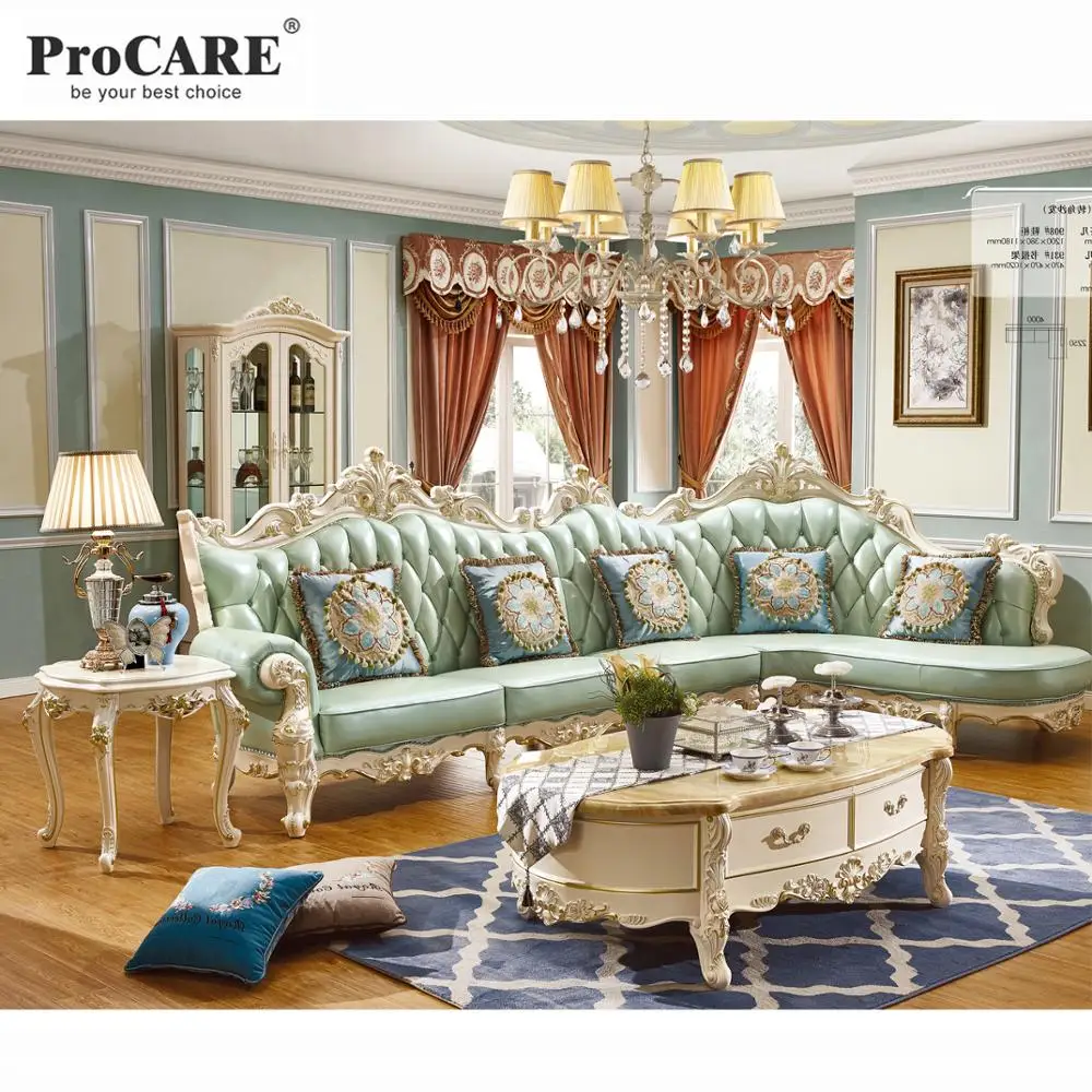 China supplier pure leather chinioti button tufted upholstered 5 seater corner sofa set