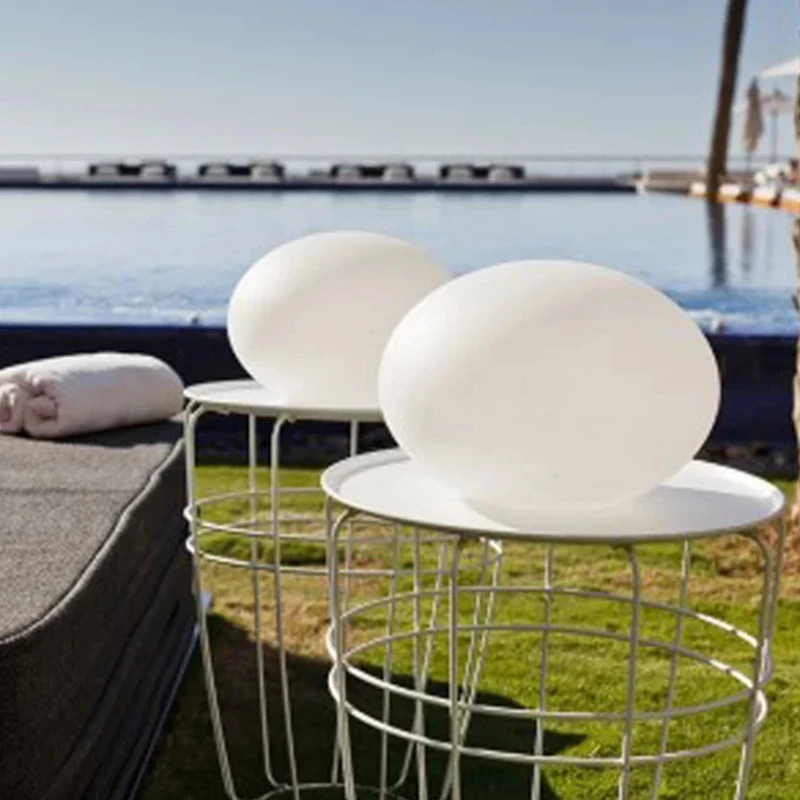 LED Flat Ball Light RGB Colors Changing LED Table Lamp Outdoor Waterproof Decoration