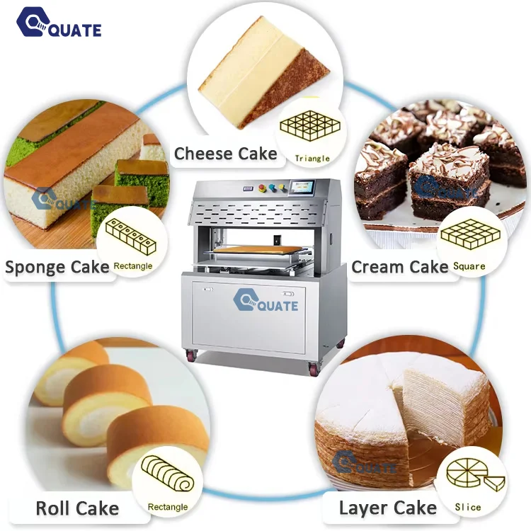Automatic High-Efficiency SS304 Cheesecake & Toast Cutter New Condition Square & round Cake Cutting Machine for Bakeries