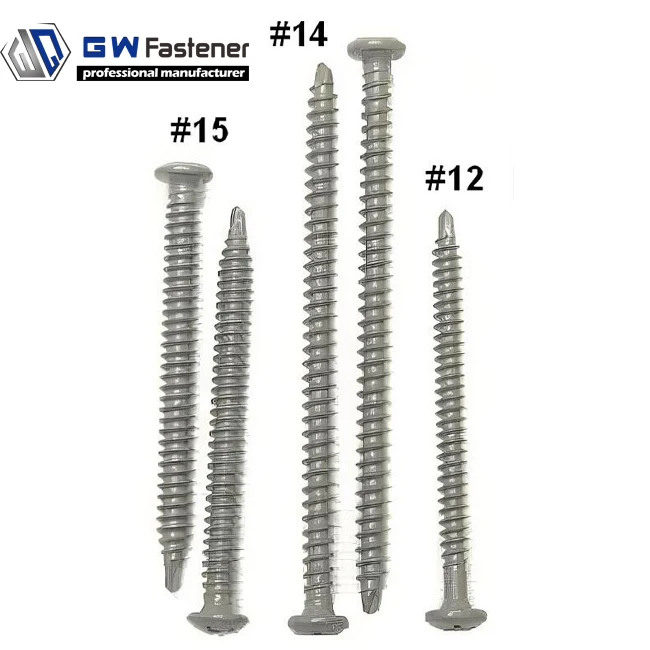Factory price high quality best selling #14 phillips truss head roofing screw for roof insulation with washer