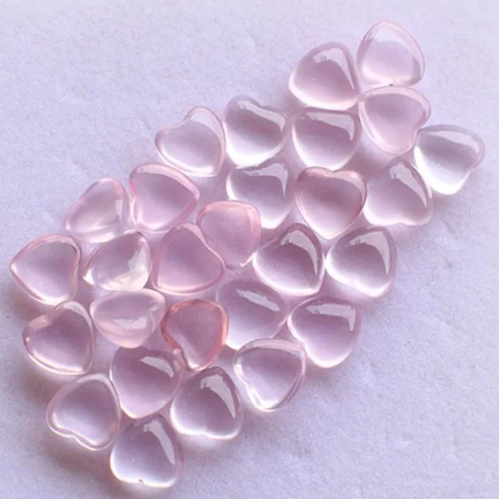 18*26mm Natural Rose Quartz Heart Shape Cabochon