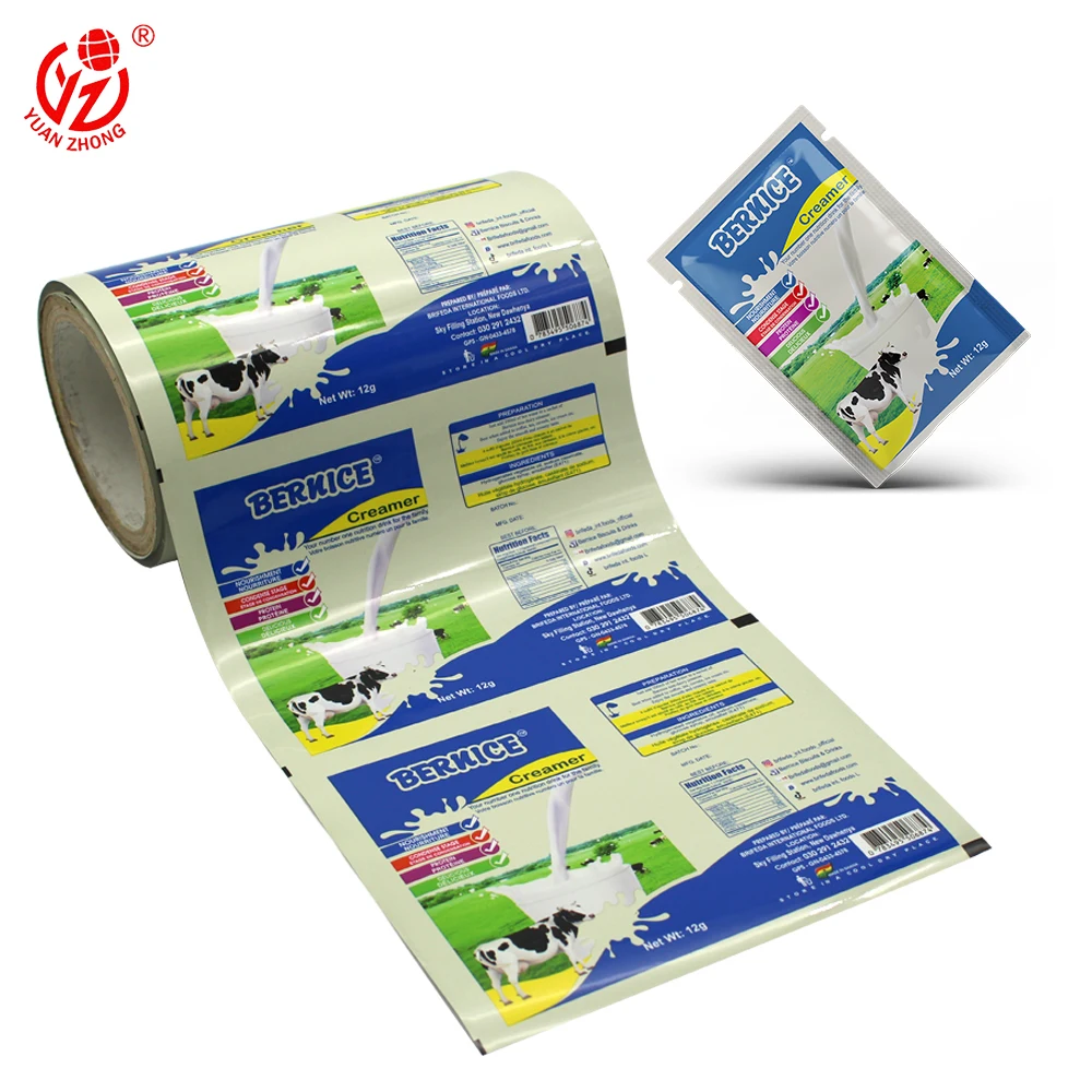 Wholesale Custom Printing Food Grade Coffee/Milk/Soft Drink Sachet Packaging Film Plastic Laminated OPP Foil Film Roll