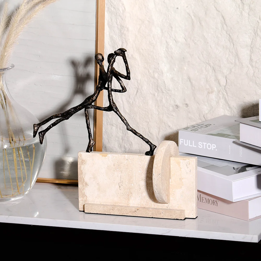 China Manufacture Home Decor High Quality Marble Casting Dancer Sculpture Art Decorations For Home Accessories