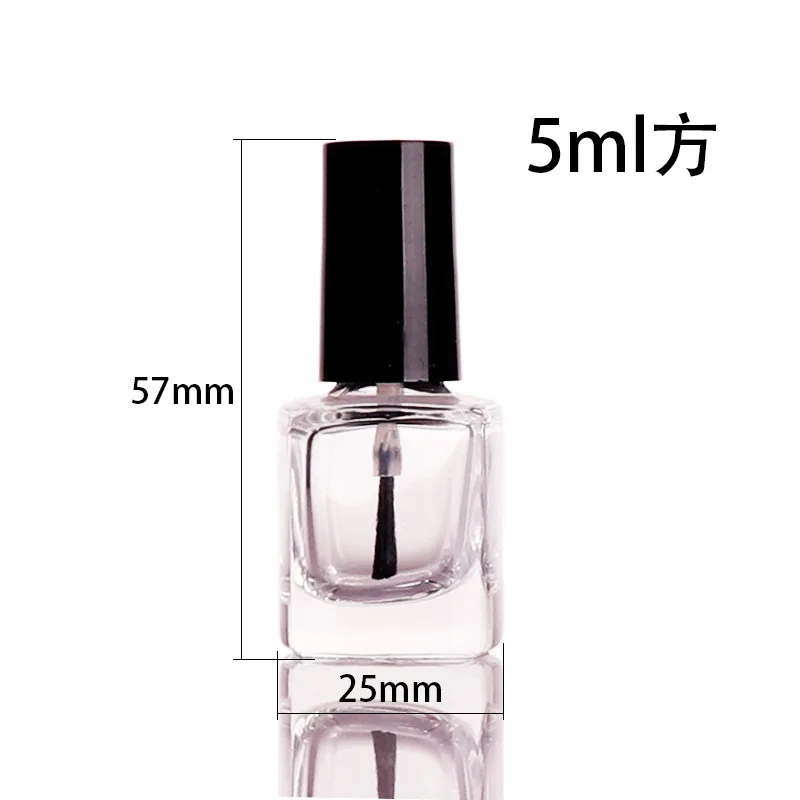 5ml 15ml round and square nail polish glass bottle paint repair glue bottle