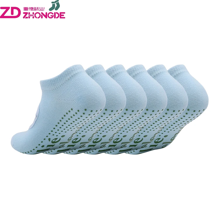 Custom logo cotton yoga sticky ankle pilates ballet socks with arch support breathable mesh non slip women socks
