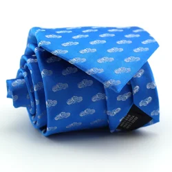 Create Your Own Motorbike Design Handmade 100% Silk Custom Woven Blue White Motorcycle Elegant Ties Two Tone Mens Neckties