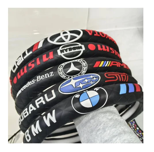 Universal Sport Silicone Car Steering Wheel Covers LOGO Anti -skid Car Steering Wheel Cover