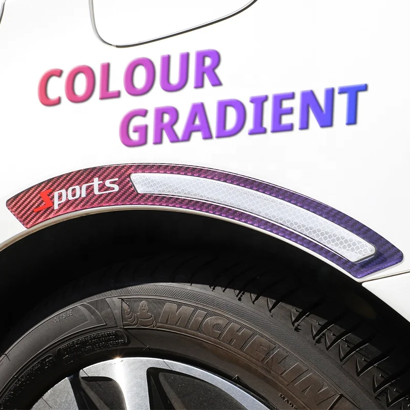 2pcs Universal Car Side Edge Bumper Anti-Scratch Protection Car Fender Wheel Eyebrow Stickers