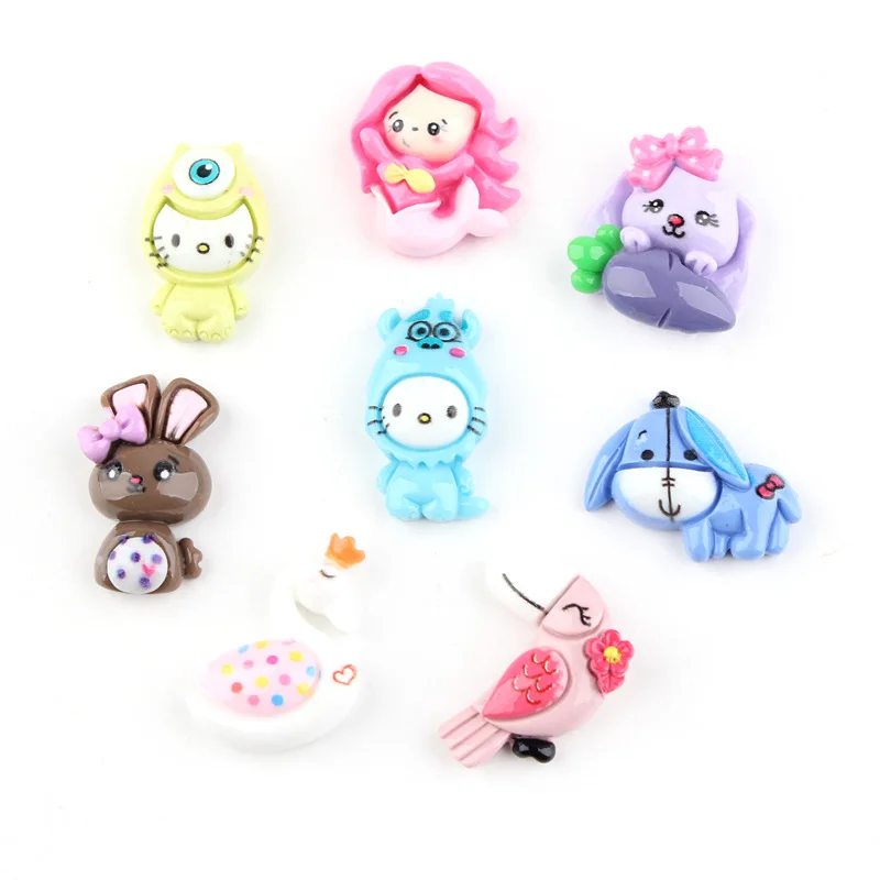 Cartoon Swan Resin Accessories Resin Charms Diy Cream Epoxy Mobile Phone Shell Accessories For Decoration