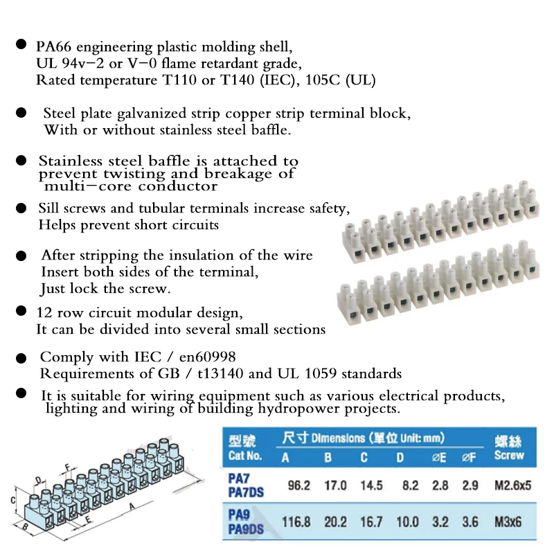 Professional Manufacturer Wire U-terminal Cable Plastic Lug Terminal