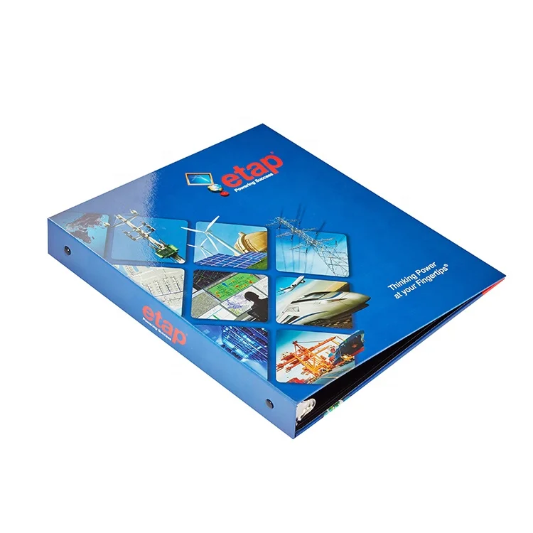 Hardcover custom binders OEM Logo printed 3 Hole Rings a6 binder wholesale paper file folder