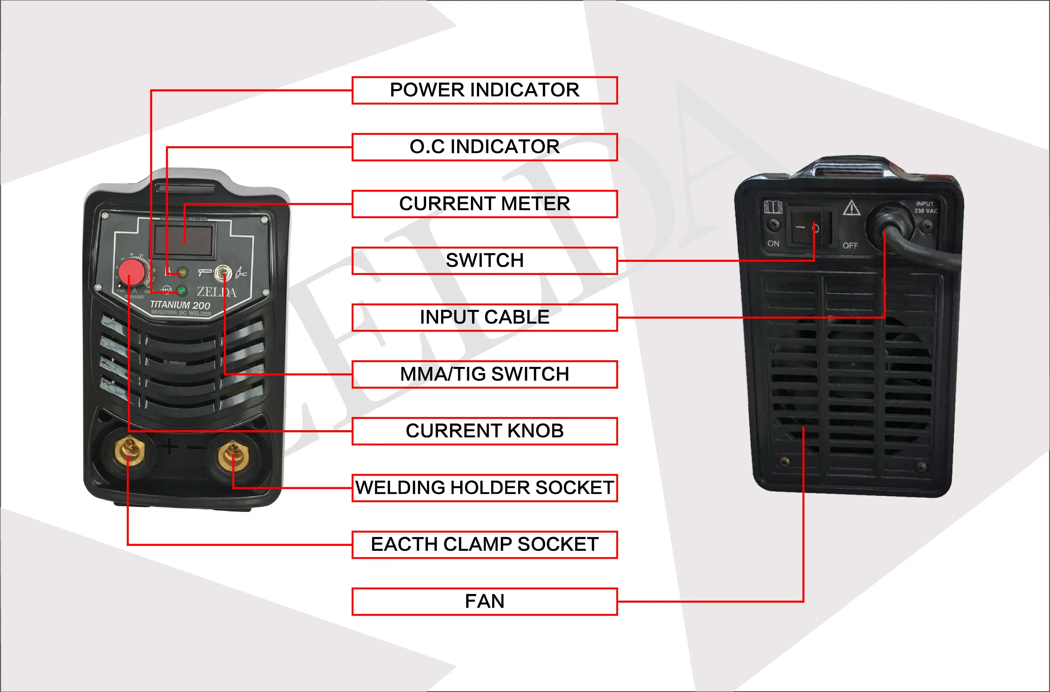 Portable welding machine 200a mma arc welder hot sale inverter soldadora machine
