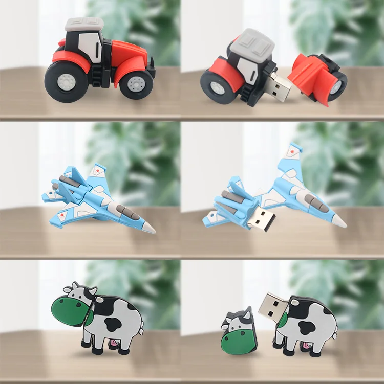 Promo Gifts Custom Soft Silicone USB Flash Drive 4GB 8GB 16GB 32GB 64GB Pendrive Animal USB Stick Memory Cartoon Usb