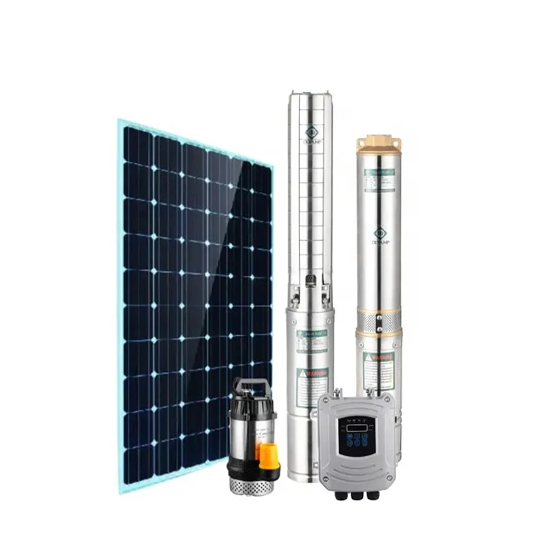 QQPUMP Pompa Solare Per Piscina Small Solar Farm Irrigation Water Submersible Pump Machine From River