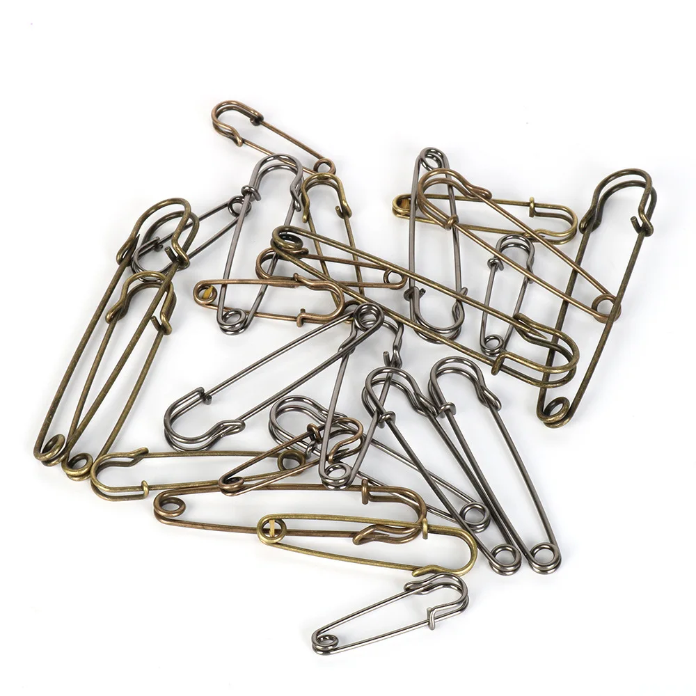 wholesale Custom color silver gold brass decorative pin metal blanket pins safety pin brooch for women