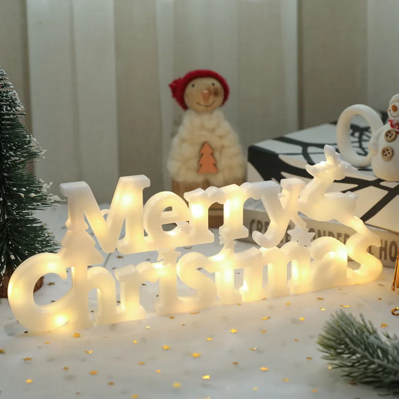 Christmas decoration lights interior party decoration lights merry christmas letters neon lights