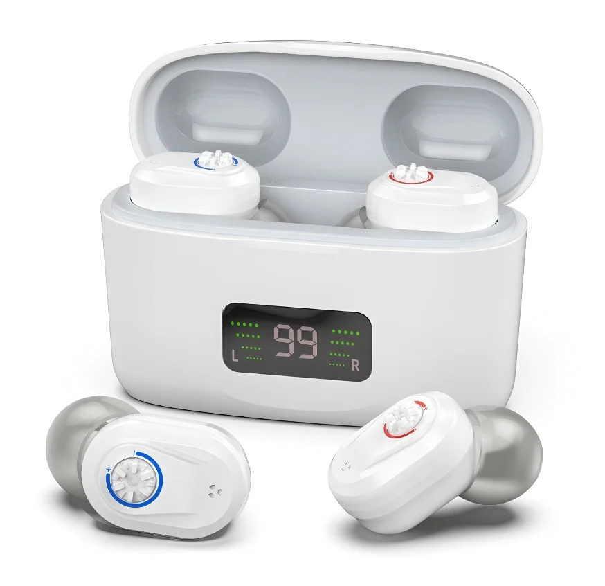 Explosion Portable Digital Charger HD Display In-Ear Hearing Aids Elderly Children Rechargeable Compartment In-Ear Hearing Aids