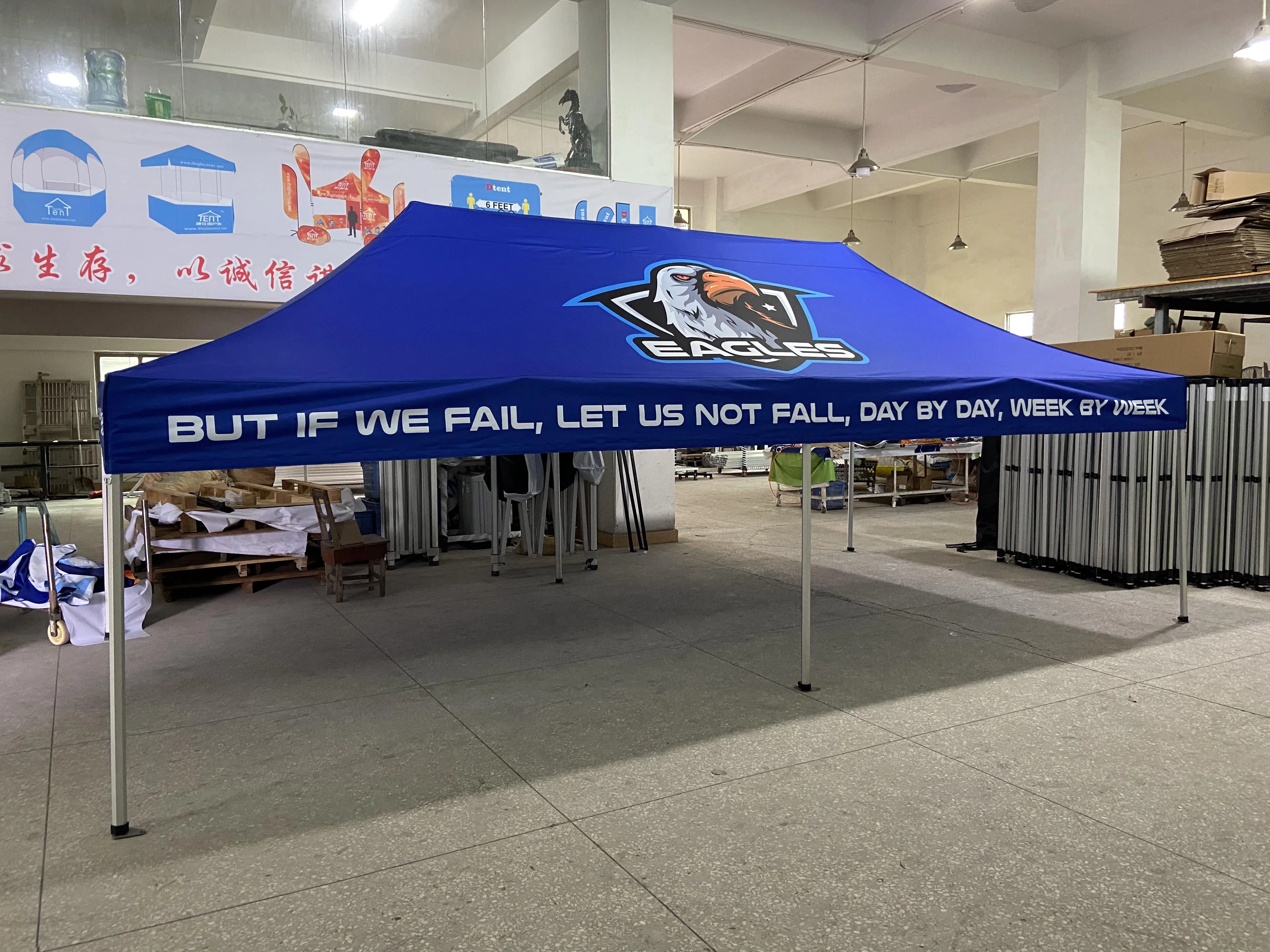 3x6 meters advertisement canopy logo printing tent with flags