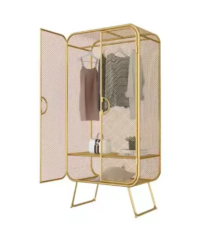 Минимализм в скандинавском стиле Большая вместительная вешалка для одежды металлический шкаф роскошное решение хранения