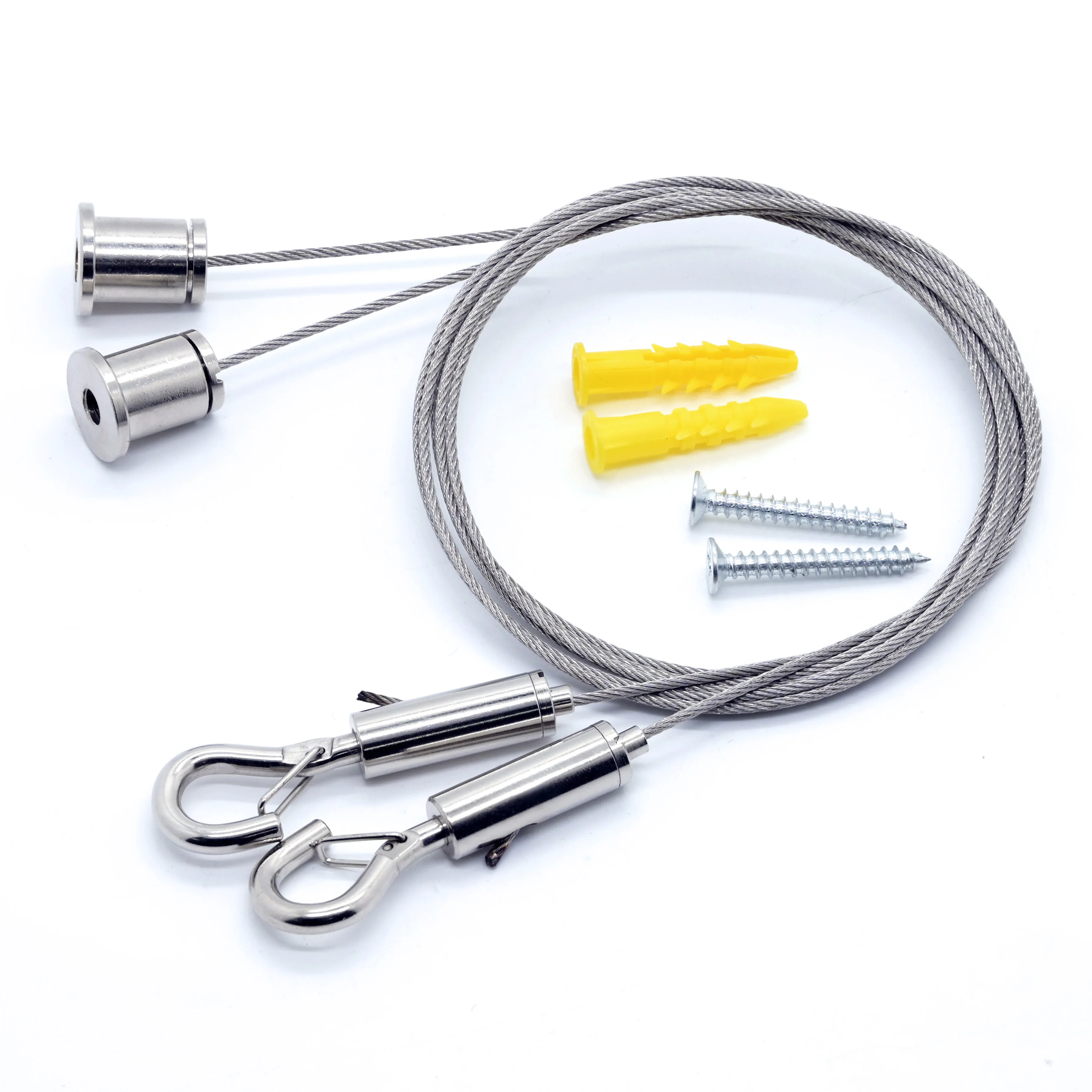 China Manufacturer led fixture hanging kit OEM Metal Steel Spring compression Spiral spring acoustic panel hanging kit