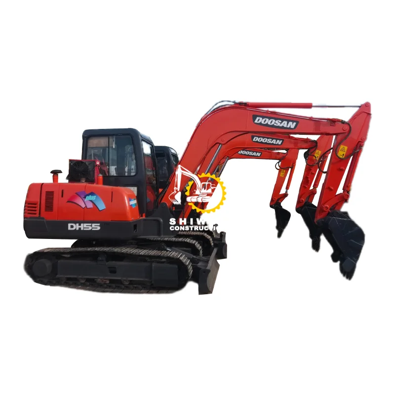 Б/у гусеничный экскаватор Doosan DH55 б/у экскаватор-погрузчик DH60 may xuc мини-экскаватор-бульдозер с лезвием горячая