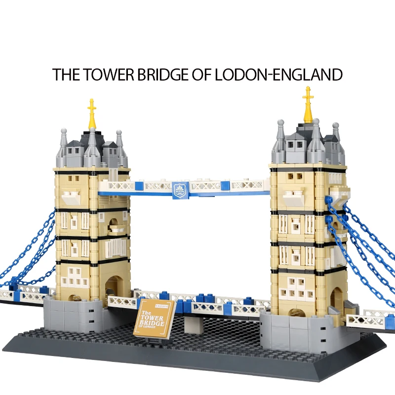 4219 Famous London Landmark Architecture Tower Bridge 969+PCS Building Brick sets ABS Plastic MOC Construct Toy