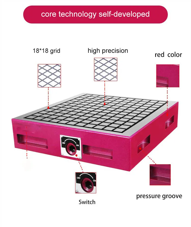 Heißer Verkauf 400*400 super permanenter magnetischer Spannfutter tisch für CNC-Fräsmaschine