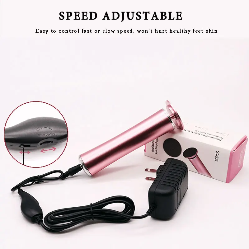 Portable Electric Foot Grinder Callus Remover Gift Kit Pedicure Feet Scrubber Tool File for Dead Hard Cracked Skin
