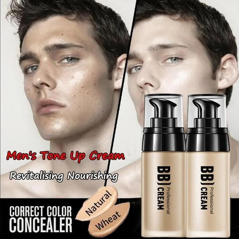 OEM ODM Supplier  Men Cosmetics Makeup Bb Cream Natural Looking Waterproof Brightening Men BB Cream Foundation