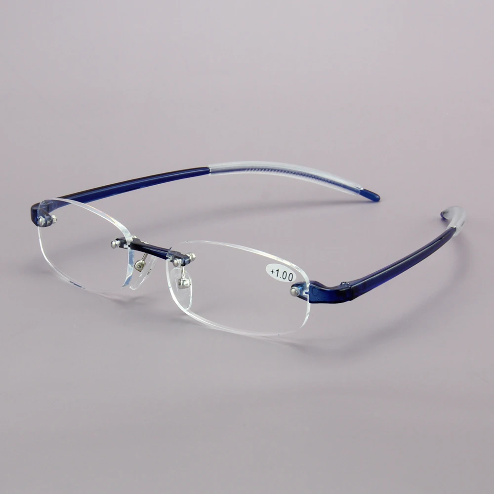  EUGENIA 2021 Fashion Adult Frameless Reading Glasses Wholesale Customization Different Colors Tr90 Clear