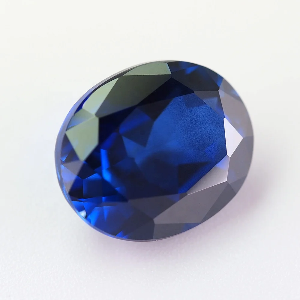 factory price lab created loose blue sapphire synthetic spinel gem