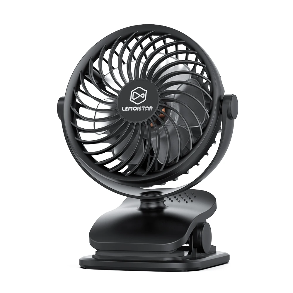 2022 Hot Sale Air Cooling Circulating Usb Cordless Rechargeable Plastic Oscillating Electric Mini Car Portable Fan With Clip