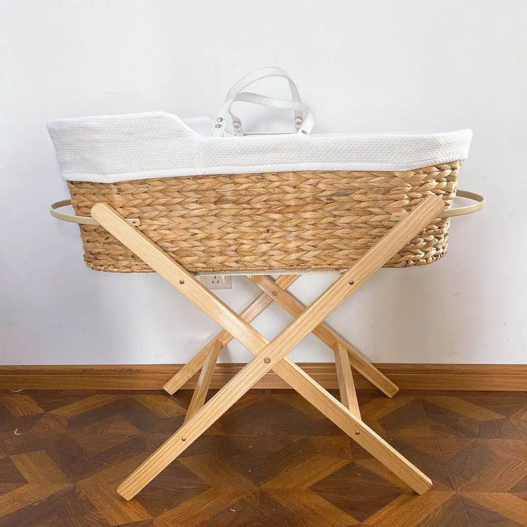 
Good quality Moses basket wood stand / wooden basket stand 