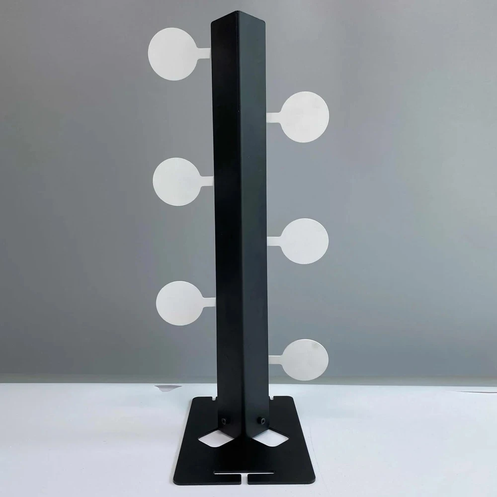 Металлическая Поворотная стойка для стрельбы с 6 стальными пластинами для BB-практики с использованием углепластикового и бамбукового стержня