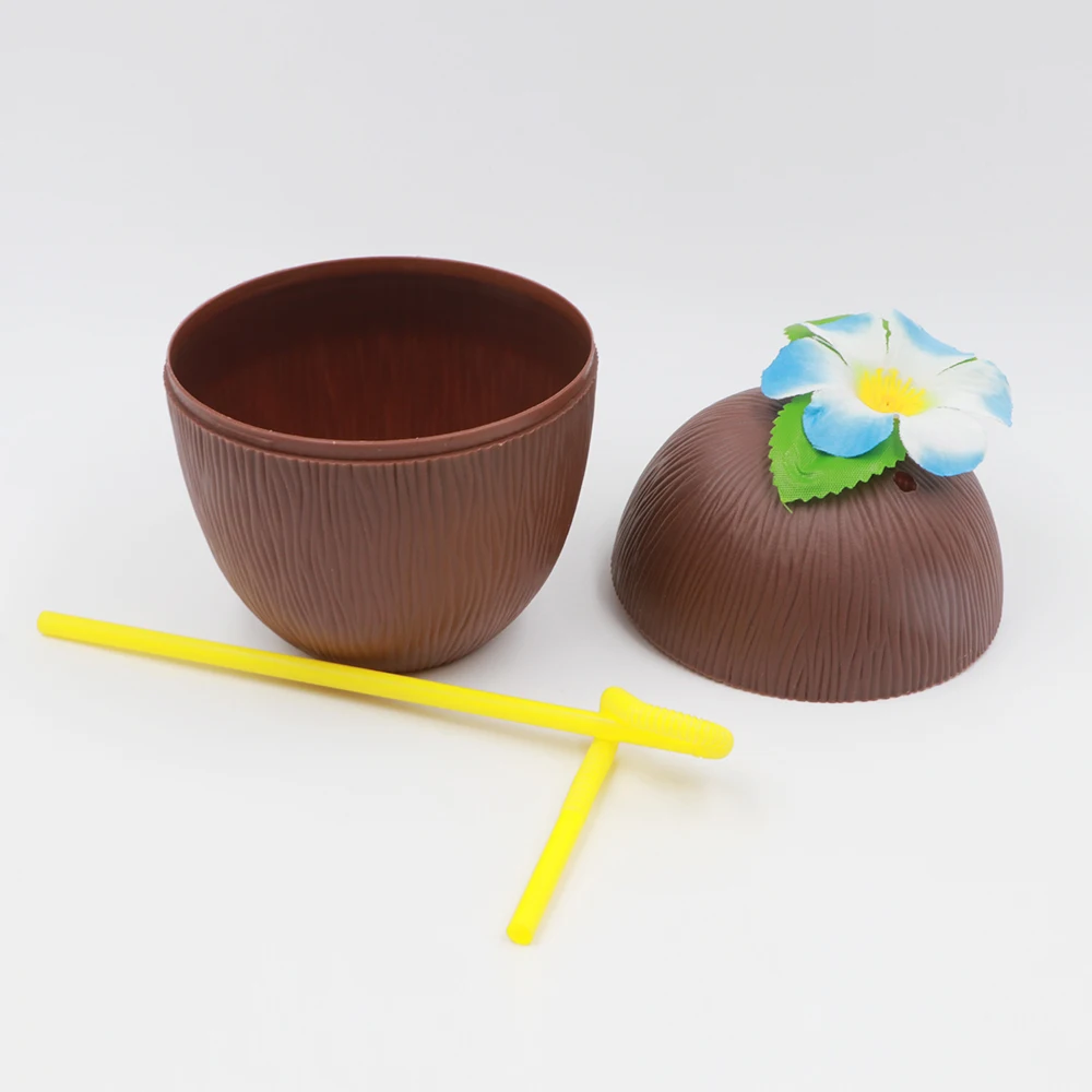 500ml plastic coconut straw cup
