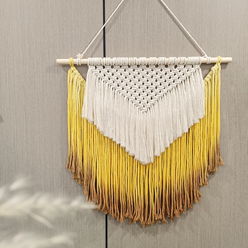 Cotton Home Decoration Items Woven Wall Hanging Art Modern Wool Yarn Decoration