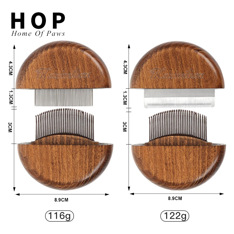 Professional Custom Pet Wooden Grooming Tools with Slicker Brushes Deshedding Dematting Comb Nail Clippers Dog Self Cleaning Kit