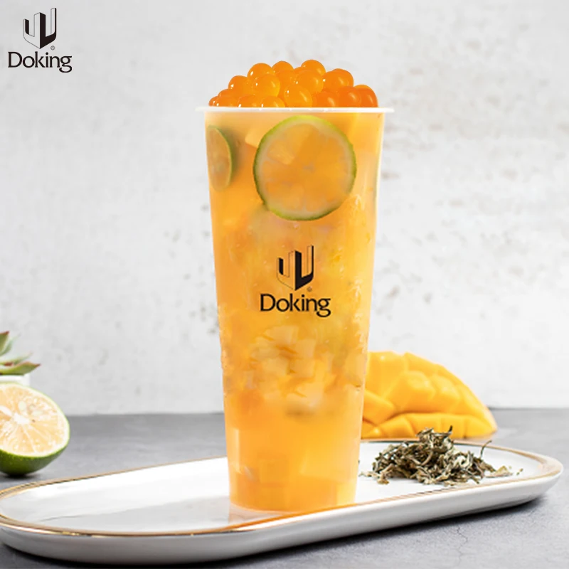 Doking Multiple Flavors Bubble Tea Boba Mango Flavor Popping Boba Tea Bubbled 1.25kg CN