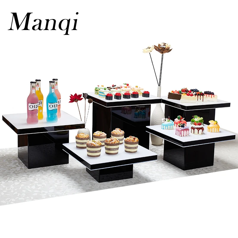 Buffet display stand food Wholesale Restaurant Buffet Wedding acrylic dessert table set buffet cake snack display stand